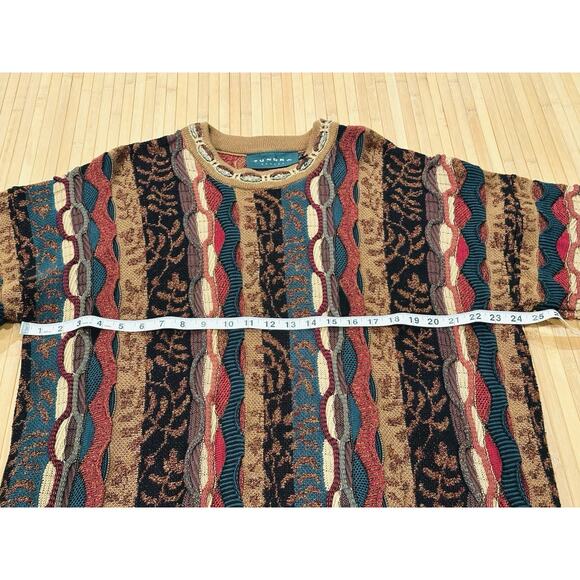 Tundra Canada Sweater Mens XL 3D Knit Coogi Style Textured Pullover Vintage 90s - Picture 9 of 12